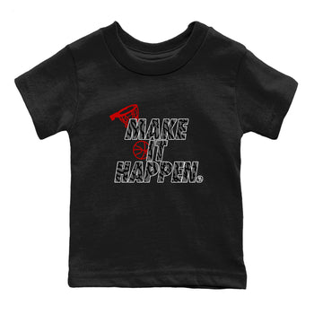 3s Cement Grey shirts to match jordans Make It Happen sneaker match tees Air Jordan 3 Cement Grey SNRT Sneaker Release Tees Youth Baby Black 2 crew neck shirts