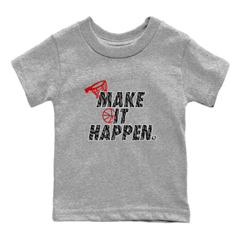 3s Cement Grey shirts to match jordans Make It Happen sneaker match tees Air Jordan 3 Cement Grey SNRT Sneaker Release Tees Youth Baby Heather Grey 2 crew neck shirts