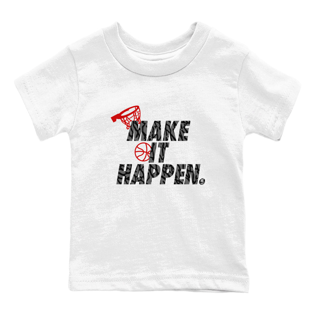 3s Cement Grey shirts to match jordans Make It Happen sneaker match tees Air Jordan 3 Cement Grey SNRT Sneaker Release Tees Youth Baby White 2 crew neck shirts