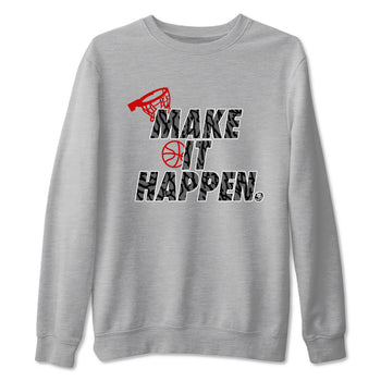 3s Cement Grey shirts to match jordans Make It Happen sneaker match tees Air Jordan 3 Cement Grey SNRT Sneaker Release Tees unisex cotton Heather Grey 2 crew neck shirts