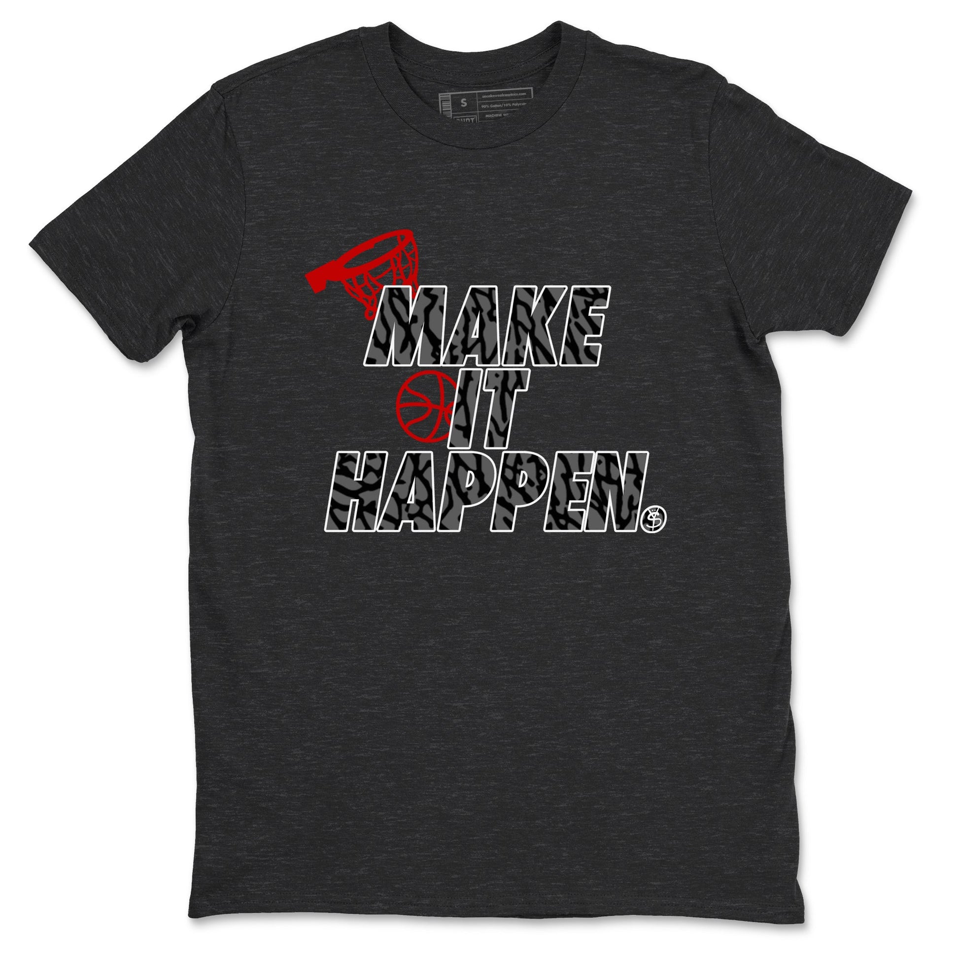 3s Cement Grey shirts to match jordans Make It Happen sneaker match tees Air Jordan 3 Cement Grey SNRT Sneaker Release Tees unisex cotton Charcoal Heather 2 crew neck shirts