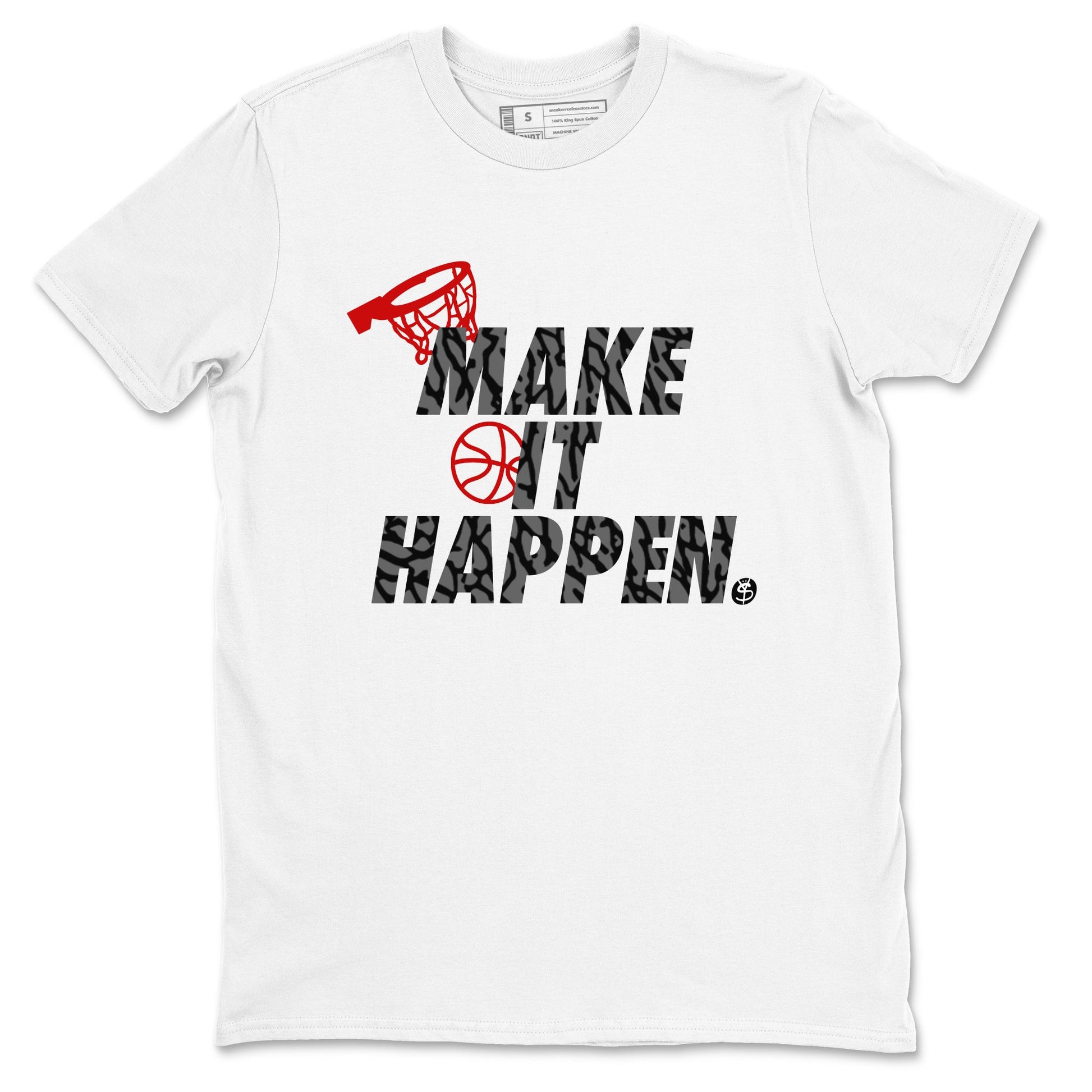 3s Cement Grey shirts to match jordans Make It Happen sneaker match tees Air Jordan 3 Cement Grey SNRT Sneaker Release Tees unisex cotton White 2 crew neck shirts