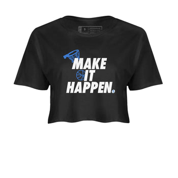 3s Lucky Shorts shirts to match jordans Make It Happen best t shirts to wear with jordans Air Jordan 3 Lucky Shorts match shoes to clothes SNRT Sneaker Tees unisex cotton Black 2 crop tee
