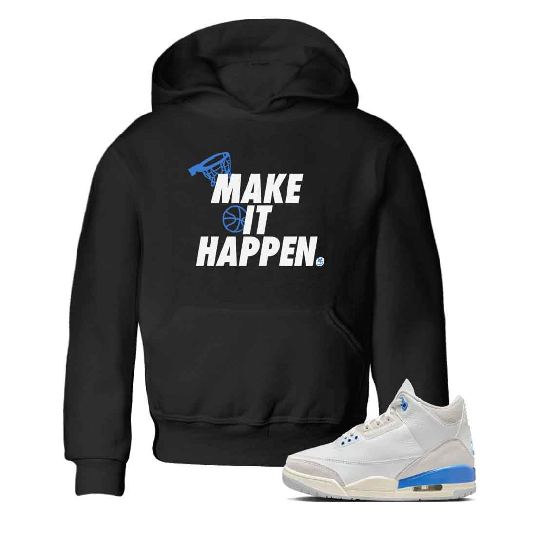 3s Lucky Shorts shirts to match jordans Make It Happen best t shirts to wear with jordans Air Jordan 3 Lucky Shorts match shoes to clothes SNRT Sneaker Tees Youth Baby Black 1 tee