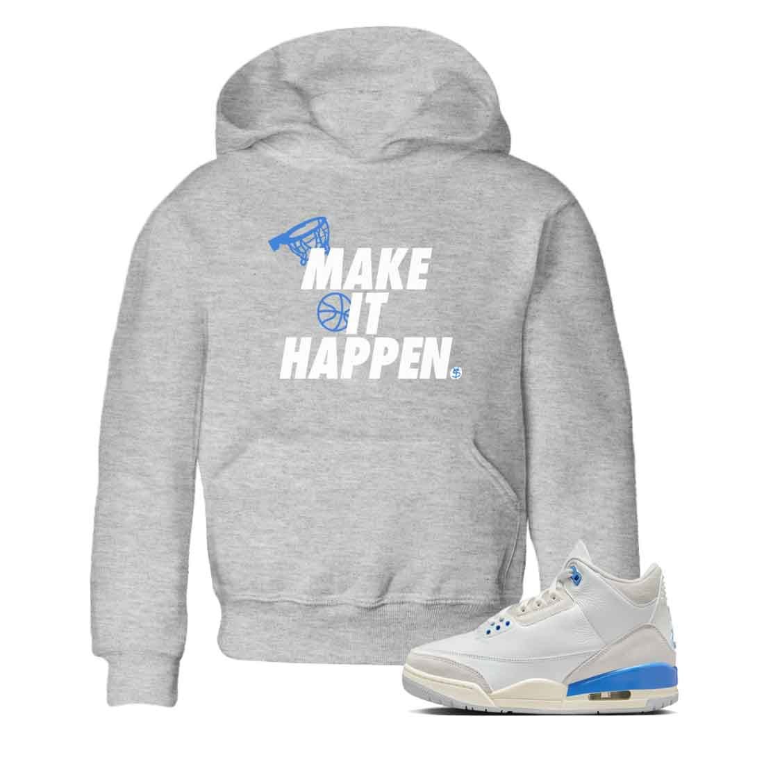 3s Lucky Shorts shirts to match jordans Make It Happen best t shirts to wear with jordans Air Jordan 3 Lucky Shorts match shoes to clothes SNRT Sneaker Tees Youth Baby Heather Grey 1 tee