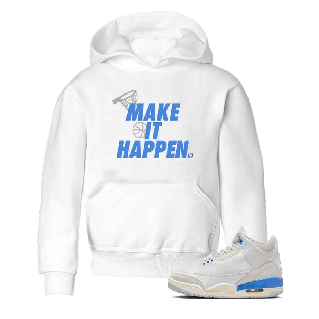 3s Lucky Shorts shirts to match jordans Make It Happen best t shirts to wear with jordans Air Jordan 3 Lucky Shorts match shoes to clothes SNRT Sneaker Tees Youth Baby White 1 tee