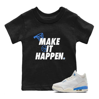 3s Lucky Shorts shirts to match jordans Make It Happen best t shirts to wear with jordans Air Jordan 3 Lucky Shorts match shoes to clothes SNRT Sneaker Tees Youth Baby Black 1 tee