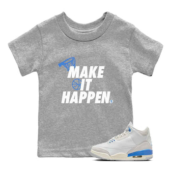 3s Lucky Shorts shirts to match jordans Make It Happen best t shirts to wear with jordans Air Jordan 3 Lucky Shorts match shoes to clothes SNRT Sneaker Tees Youth Baby Heather Grey 1 tee