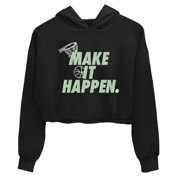 4s Abundance shirts to match jordans Make It Happen sneaker match tees Air Jordan 4 Seafoam match shoes to clothes SNRT Sneaker Tees unisex cotton Black 2 crop tee