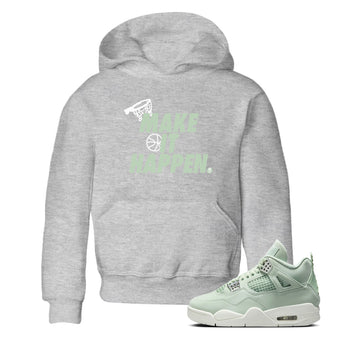 4s Abundance shirts to match jordans Make It Happen sneaker match tees Air Jordan 4 Seafoam match shoes to clothes SNRT Sneaker Tees Youth Baby Heather Grey 1 tee
