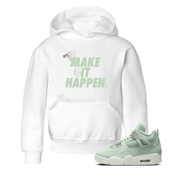 4s Abundance shirts to match jordans Make It Happen sneaker match tees Air Jordan 4 Seafoam match shoes to clothes SNRT Sneaker Tees Youth Baby White 1 tee