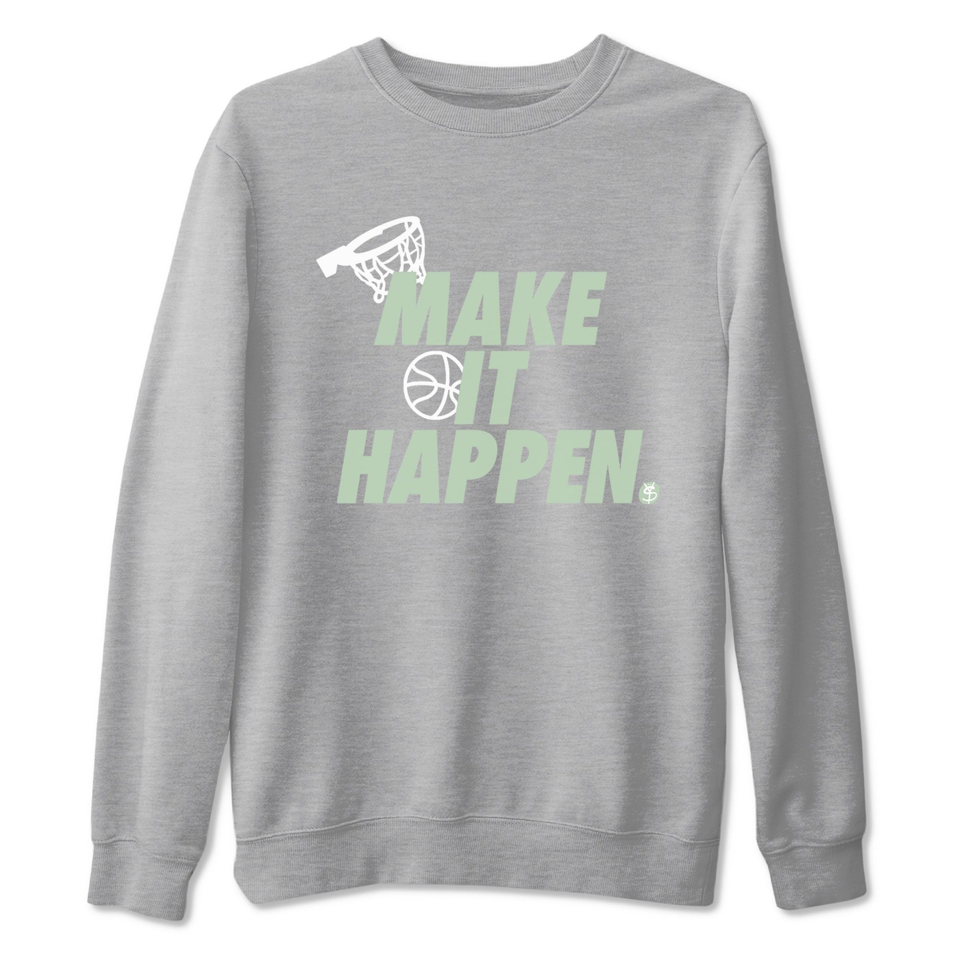 4s Abundance shirts to match jordans Make It Happen sneaker match tees Air Jordan 4 Seafoam match shoes to clothes SNRT Sneaker Tees unisex cotton Heather Grey 2 shirts
