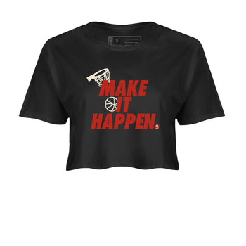 4s Brick By Brick best t shirts to wear with jordans Make It Happen sneaker match tees Nigel Sylvester x Air Jordan 4 Brick by Brick match shoes to clothes SNRT Sneaker Tees unisex cotton Black 2 crop tee