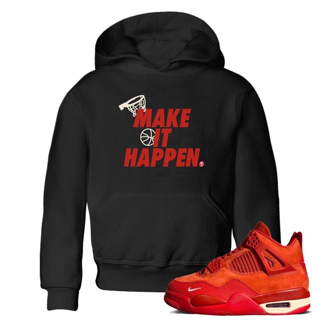 4s Brick By Brick best t shirts to wear with jordans Make It Happen sneaker match tees Nigel Sylvester x Air Jordan 4 Brick by Brick match shoes to clothes SNRT Sneaker Tees Youth Baby Black 1 tee