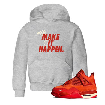 4s Brick By Brick best t shirts to wear with jordans Make It Happen sneaker match tees Nigel Sylvester x Air Jordan 4 Brick by Brick match shoes to clothes SNRT Sneaker Tees Youth Baby Heather Grey 1 tee