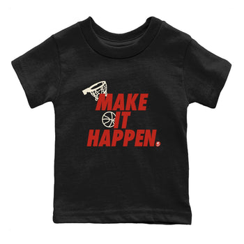 4s Brick By Brick best t shirts to wear with jordans Make It Happen sneaker match tees Nigel Sylvester x Air Jordan 4 Brick by Brick match shoes to clothes SNRT Sneaker Tees Youth Baby Black 2 tee