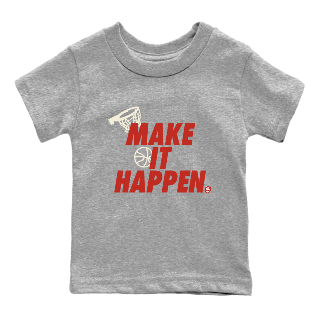4s Brick By Brick best t shirts to wear with jordans Make It Happen sneaker match tees Nigel Sylvester x Air Jordan 4 Brick by Brick match shoes to clothes SNRT Sneaker Tees Youth Baby Heather Grey 2 tee