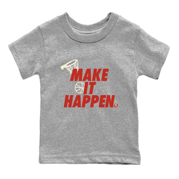 4s Brick By Brick best t shirts to wear with jordans Make It Happen sneaker match tees Nigel Sylvester x Air Jordan 4 Brick by Brick match shoes to clothes SNRT Sneaker Tees Youth Baby Heather Grey 2 tee