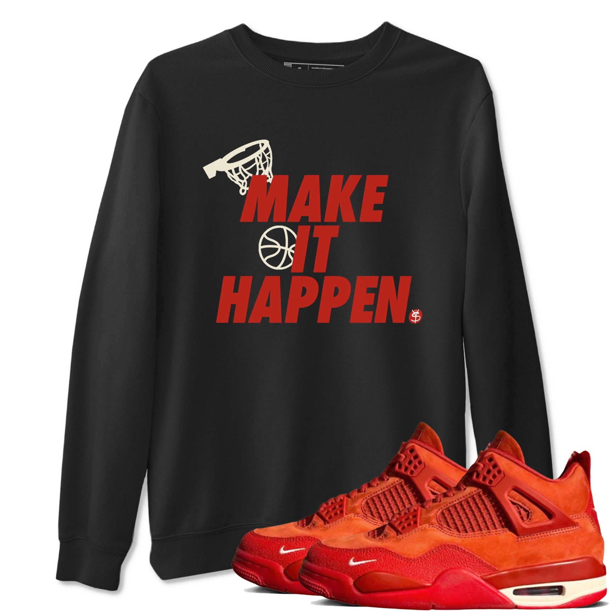 4s Brick By Brick best t shirts to wear with jordans Make It Happen sneaker match tees Nigel Sylvester x Air Jordan 4 Brick by Brick match shoes to clothes SNRT Sneaker Tees unisex cotton Black 1 shirts