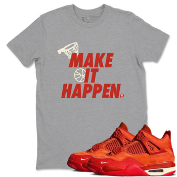 4s Brick By Brick best t shirts to wear with jordans Make It Happen sneaker match tees Nigel Sylvester x Air Jordan 4 Brick by Brick match shoes to clothes SNRT Sneaker Tees unisex cotton Heather Grey 1 shirts