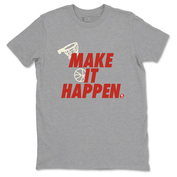 4s Brick By Brick best t shirts to wear with jordans Make It Happen sneaker match tees Nigel Sylvester x Air Jordan 4 Brick by Brick match shoes to clothes SNRT Sneaker Tees unisex cotton Heather Grey 2 shirts