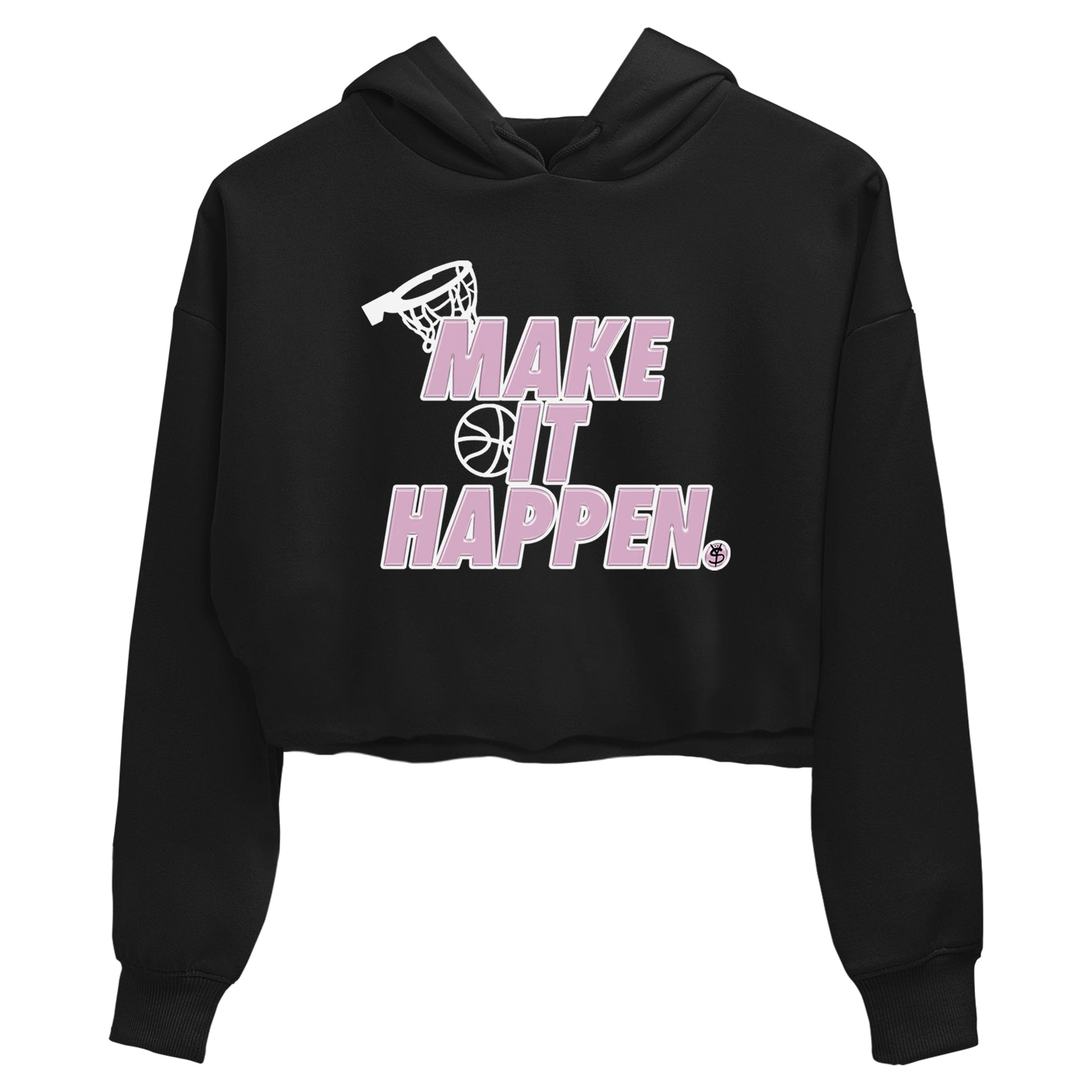 4s Retro Orchid shirts to match jordans Make It Happen sneaker match tees Air Jordan 4 WMNS Orchid match shoes to clothes SNRT Sneaker Tees unisex cotton Black 2 crop tee