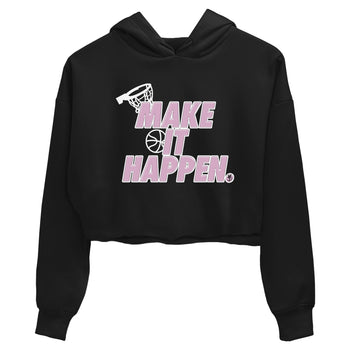 4s Retro Orchid shirts to match jordans Make It Happen sneaker match tees Air Jordan 4 WMNS Orchid match shoes to clothes SNRT Sneaker Tees unisex cotton Black 2 crop tee