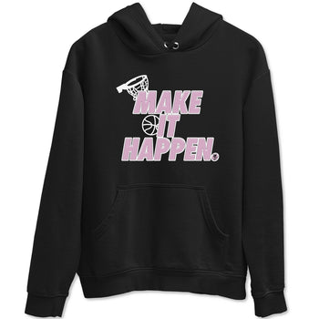 4s Retro Orchid shirts to match jordans Make It Happen sneaker match tees Air Jordan 4 WMNS Orchid match shoes to clothes SNRT Sneaker Tees unisex cotton Black 2 shirts