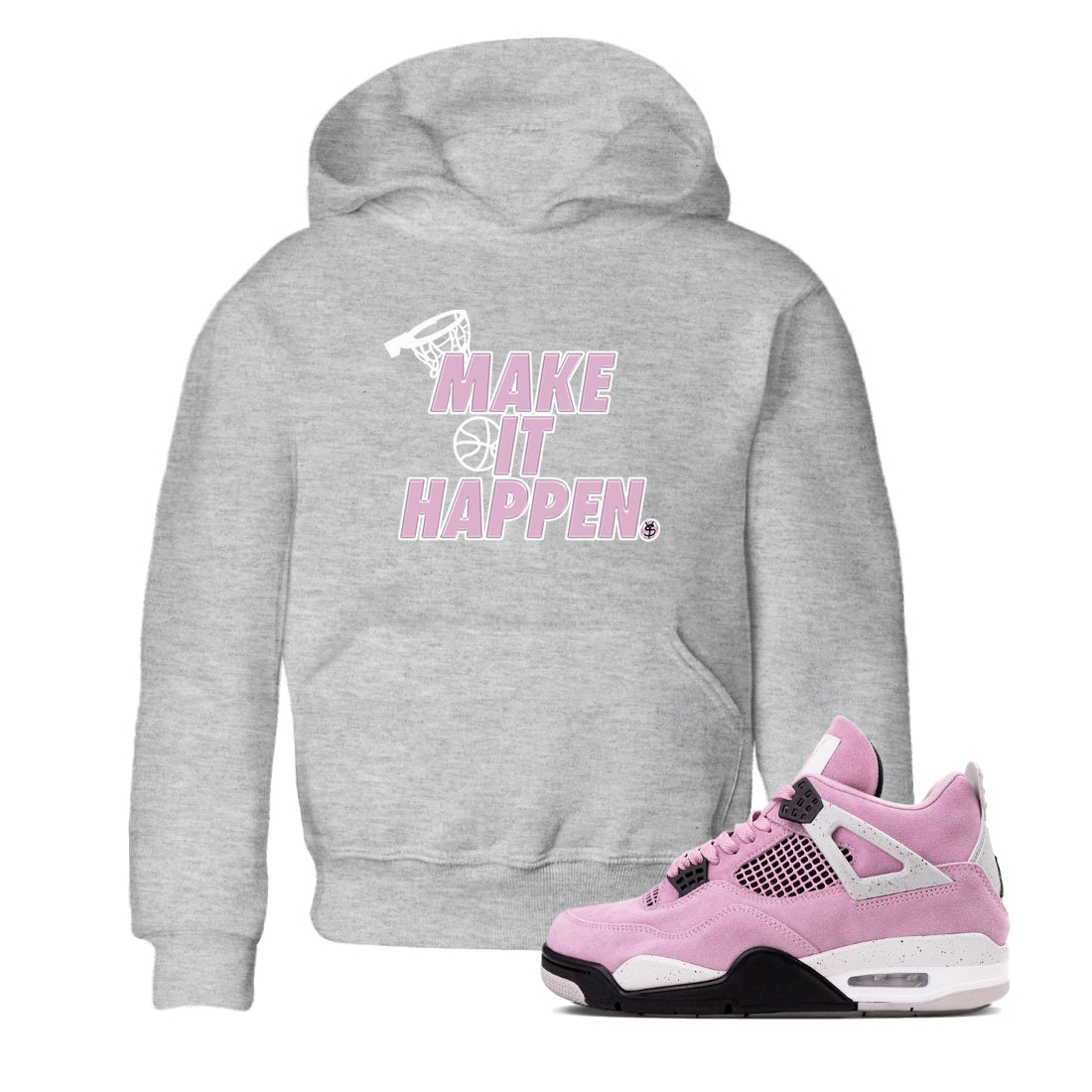 4s Retro Orchid shirts to match jordans Make It Happen sneaker match tees Air Jordan 4 WMNS Orchid match shoes to clothes SNRT Sneaker Tees Youth Baby Heather Grey 1 tee