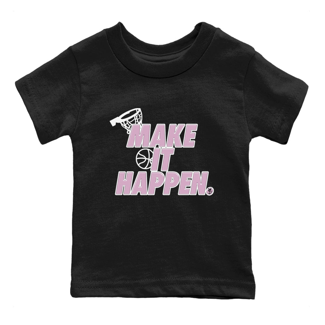 4s Retro Orchid shirts to match jordans Make It Happen sneaker match tees Air Jordan 4 WMNS Orchid match shoes to clothes SNRT Sneaker Tees Youth Baby Black 2 tee