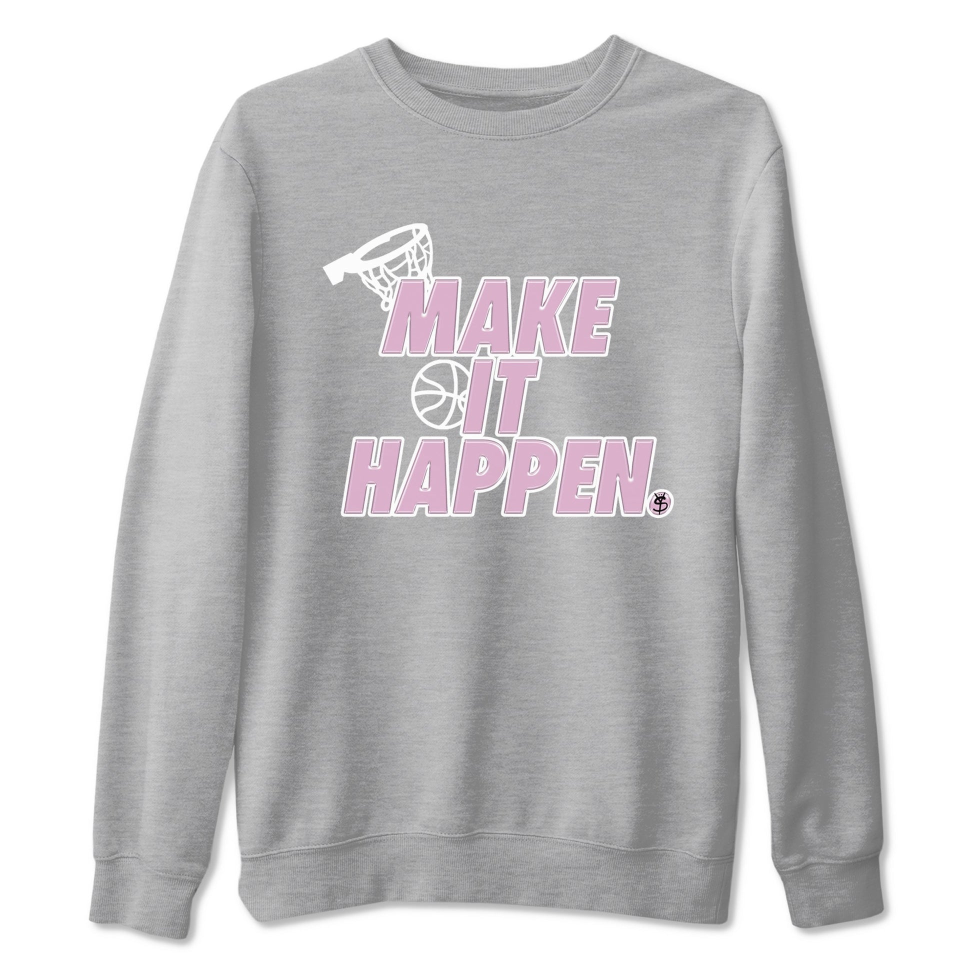 4s Retro Orchid shirts to match jordans Make It Happen sneaker match tees Air Jordan 4 WMNS Orchid match shoes to clothes SNRT Sneaker Tees unisex cotton Heather Grey 2 shirts