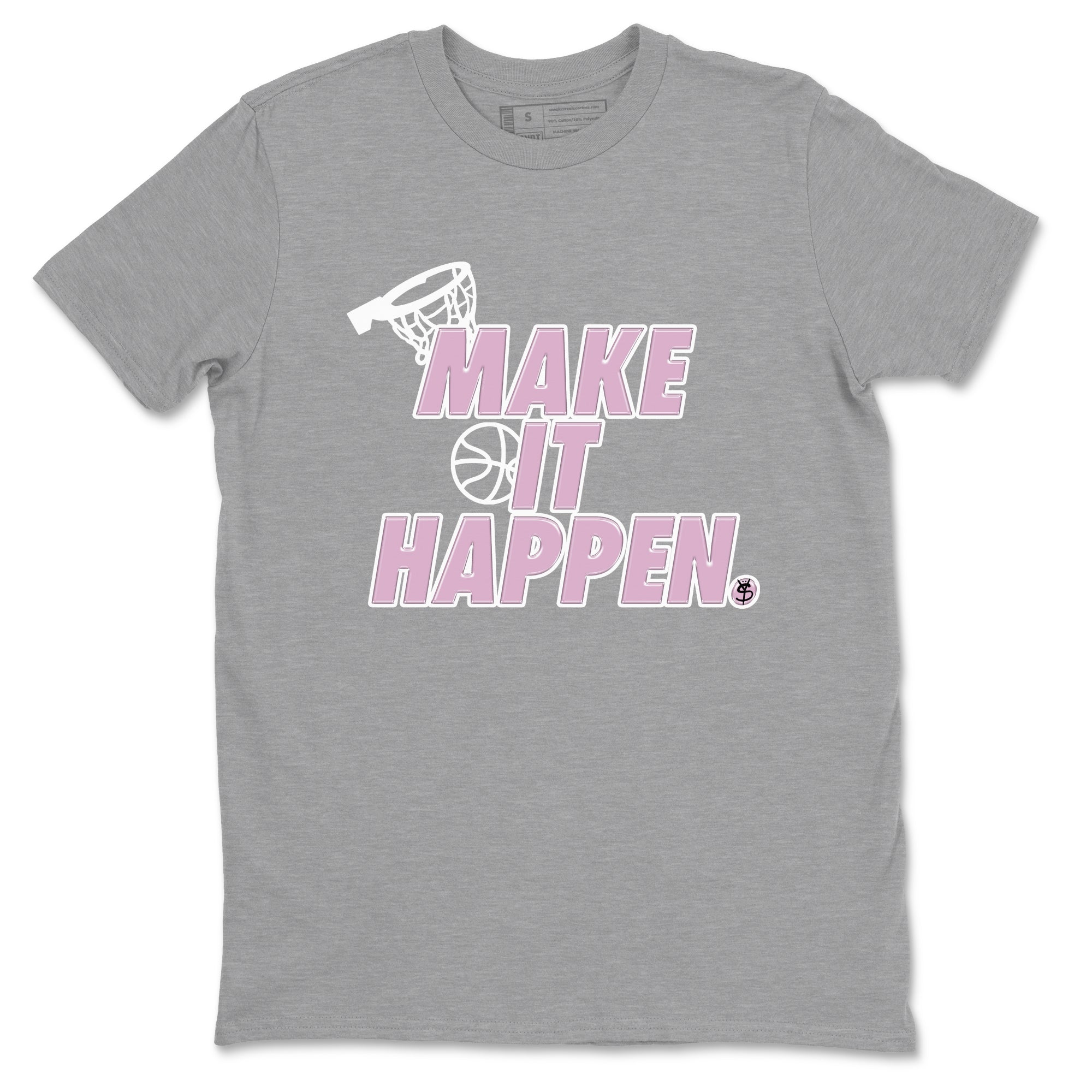 4s Retro Orchid shirts to match jordans Make It Happen sneaker match tees Air Jordan 4 WMNS Orchid match shoes to clothes SNRT Sneaker Tees unisex cotton Heather Grey 2 shirts