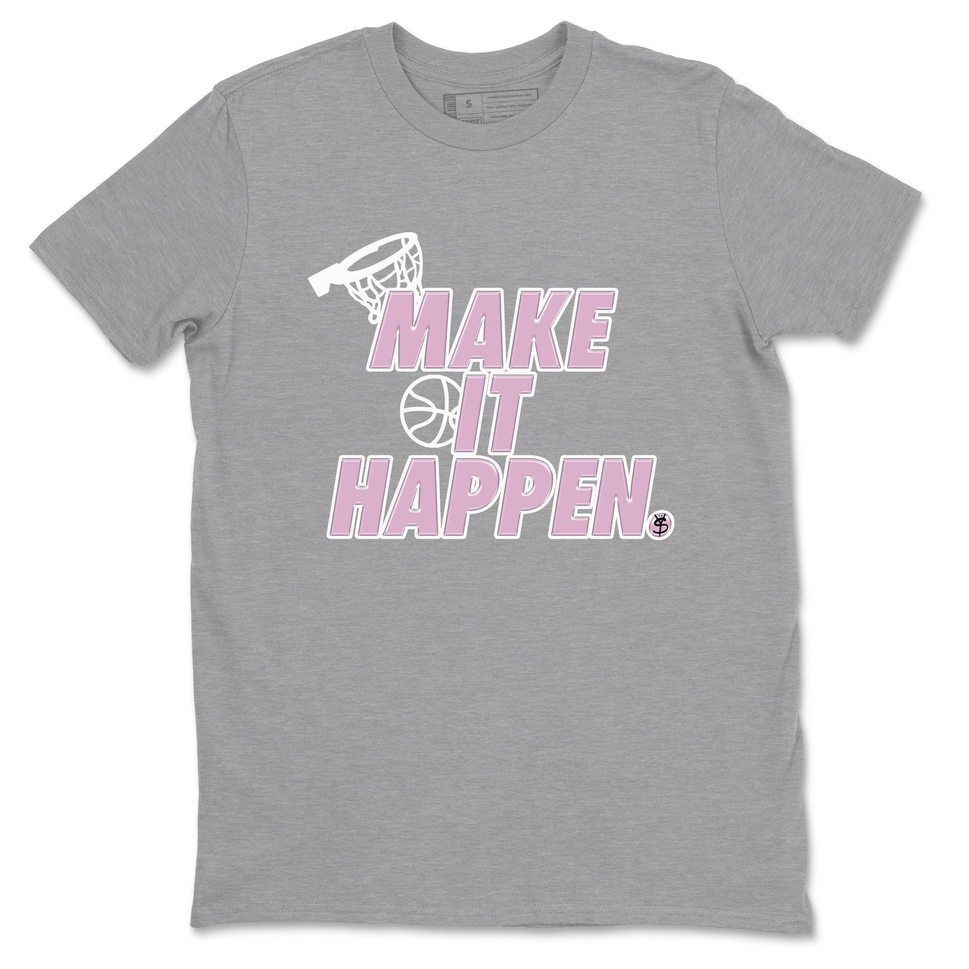 4s Retro Orchid shirts to match jordans Make It Happen sneaker match tees Air Jordan 4 WMNS Orchid match shoes to clothes SNRT Sneaker Tees unisex cotton Heather Grey 2 shirts