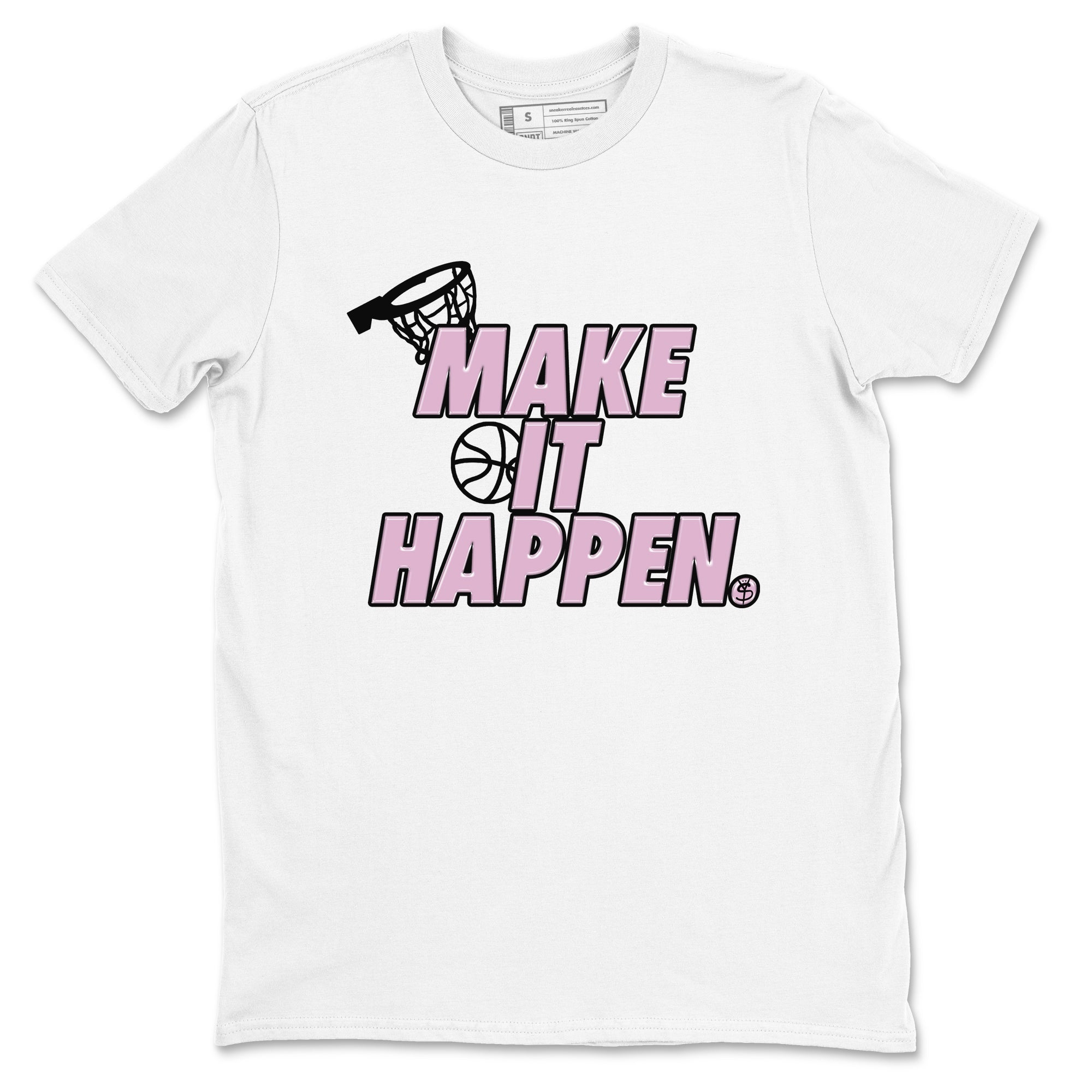 4s Retro Orchid shirts to match jordans Make It Happen sneaker match tees Air Jordan 4 WMNS Orchid match shoes to clothes SNRT Sneaker Tees unisex cotton White 2 shirts