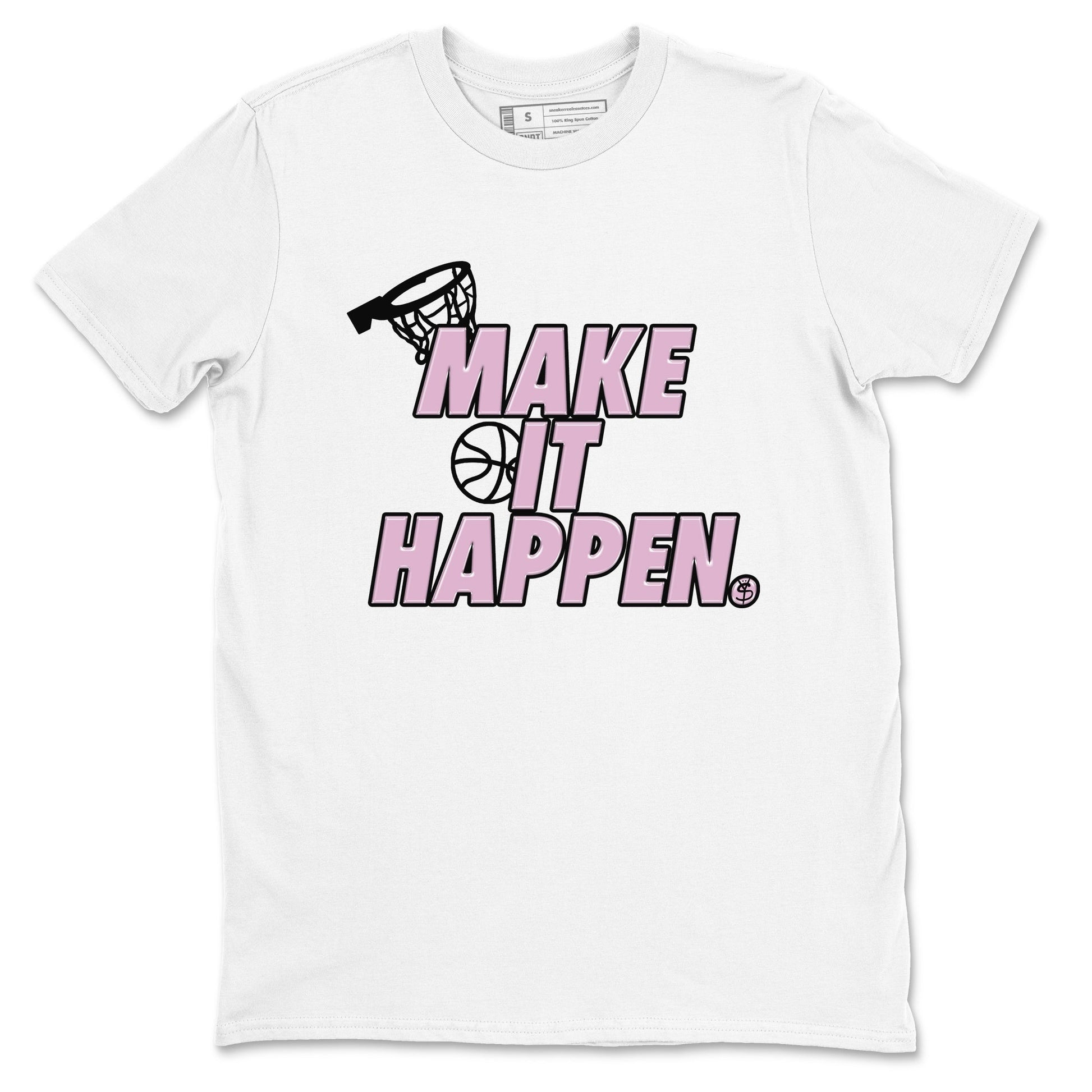 4s Retro Orchid shirts to match jordans Make It Happen sneaker match tees Air Jordan 4 WMNS Orchid match shoes to clothes SNRT Sneaker Tees unisex cotton White 2 shirts