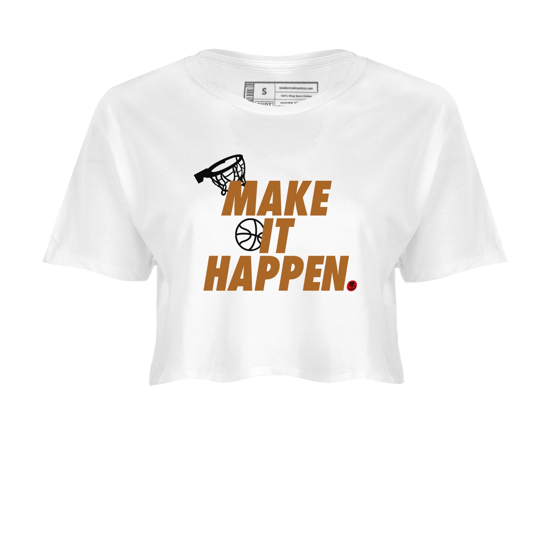 5s Archaeo Brown shirts to match jordans Make It Happen sneaker match tees Air Jordan 5 Archaeo Brown match shoes to clothes SNRT Sneaker Tees unisex cotton White 2 crop tee