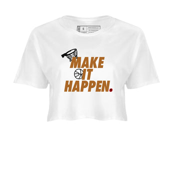 5s Archaeo Brown shirts to match jordans Make It Happen sneaker match tees Air Jordan 5 Archaeo Brown match shoes to clothes SNRT Sneaker Tees unisex cotton White 2 crop tee