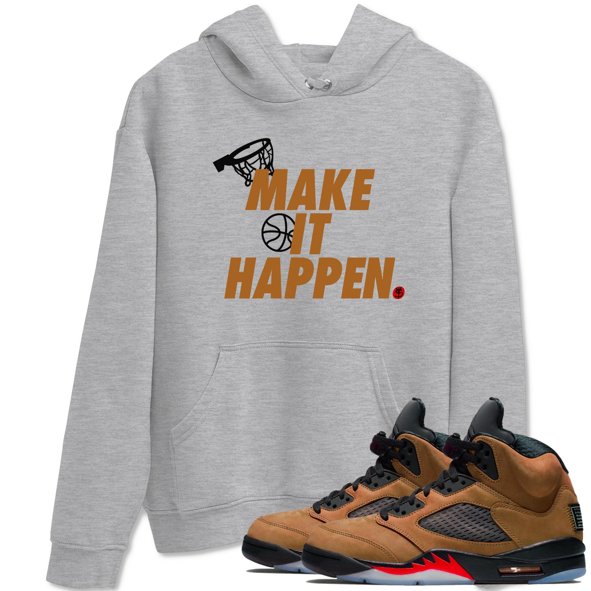 5s Archaeo Brown shirts to match jordans Make It Happen sneaker match tees Air Jordan 5 Archaeo Brown match shoes to clothes SNRT Sneaker Tees unisex cotton Heather Grey 1 shirts