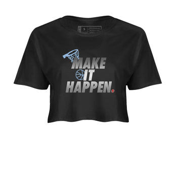 5s Black Metallic Reimagined shirts to match jordans Make It Happen best t shirts to wear with jordans Air Jordan 5 Reimagined match shoes to clothes SNRT Sneaker Tees unisex cotton Black 2 crop tee