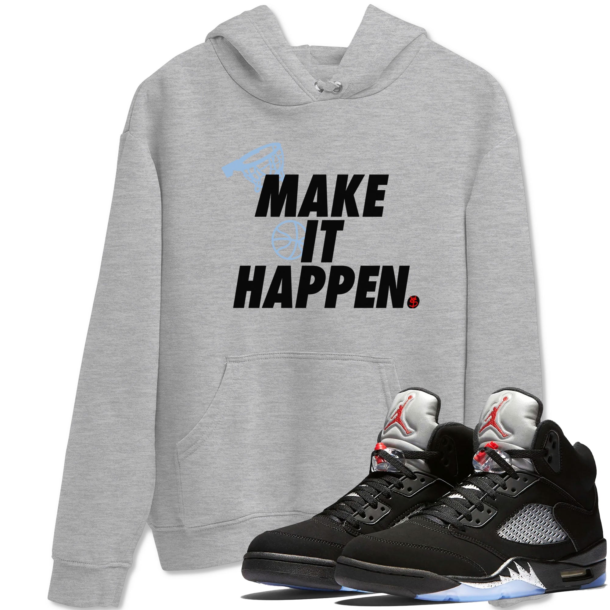 5s Black Metallic Reimagined shirts to match jordans Make It Happen best t shirts to wear with jordans Air Jordan 5 Reimagined match shoes to clothes SNRT Sneaker Tees unisex cotton Heather Grey 1 shirts