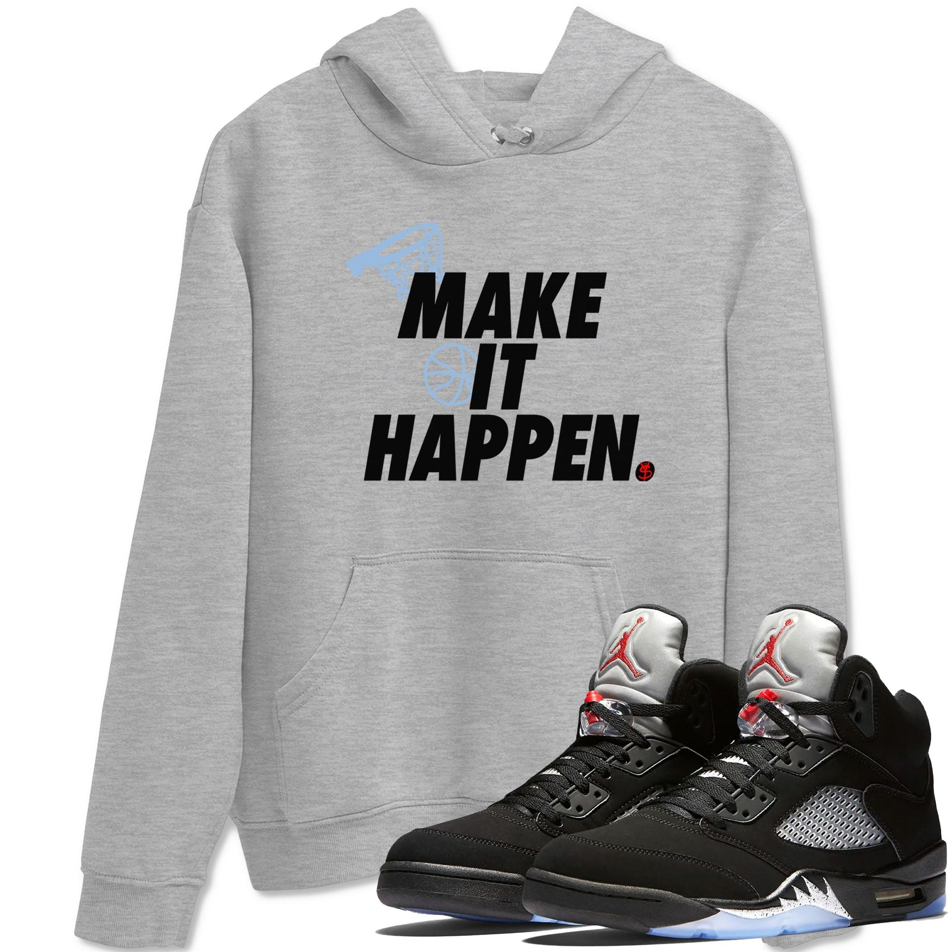 5s Black Metallic Reimagined shirts to match jordans Make It Happen best t shirts to wear with jordans Air Jordan 5 Reimagined match shoes to clothes SNRT Sneaker Tees unisex cotton Heather Grey 1 shirts