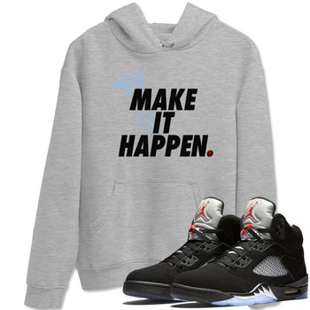5s Black Metallic Reimagined shirts to match jordans Make It Happen best t shirts to wear with jordans Air Jordan 5 Reimagined match shoes to clothes SNRT Sneaker Tees unisex cotton Heather Grey 1 shirts