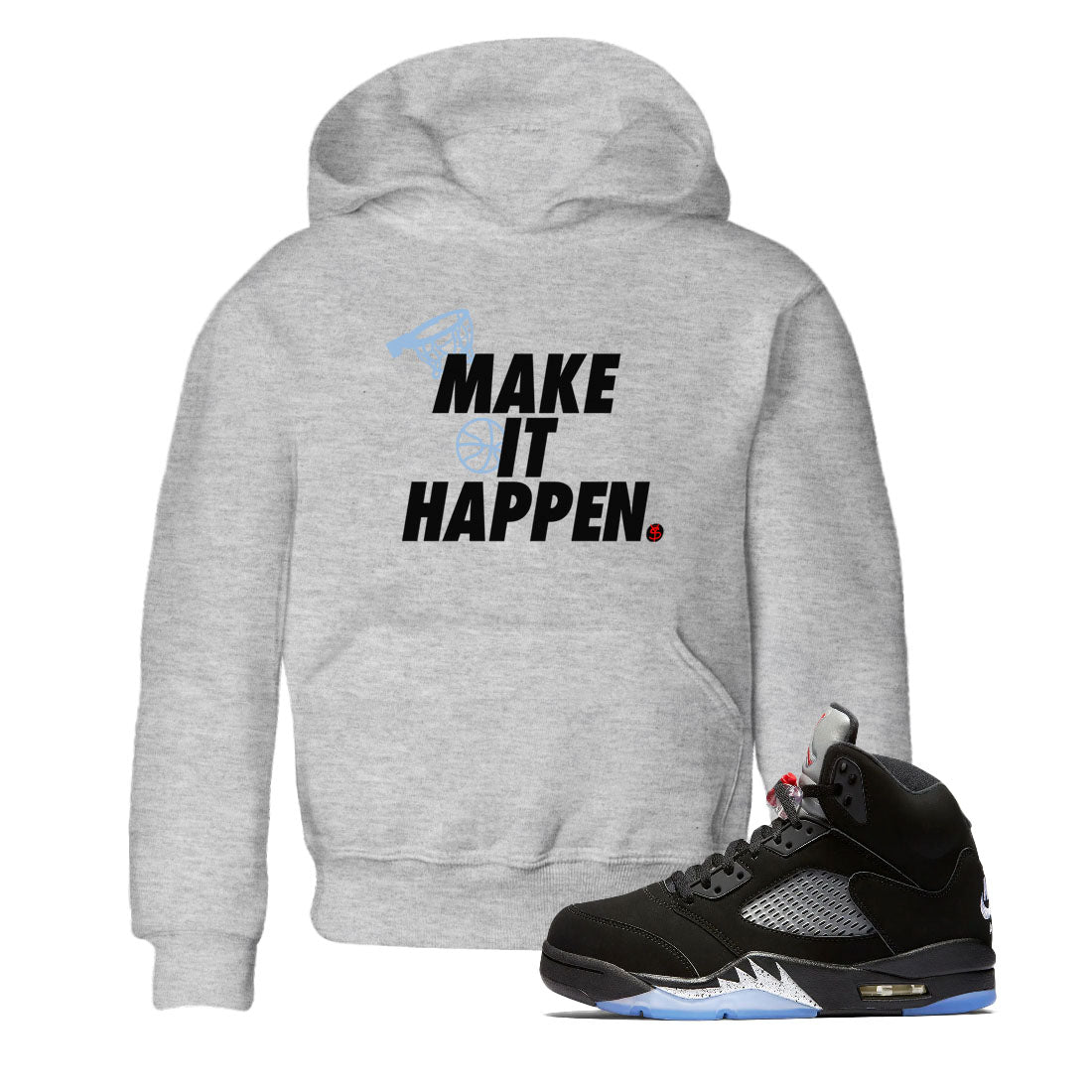 5s Black Metallic Reimagined shirts to match jordans Make It Happen best t shirts to wear with jordans Air Jordan 5 Reimagined match shoes to clothes SNRT Sneaker Tees Youth Baby Heather Grey 1 tee
