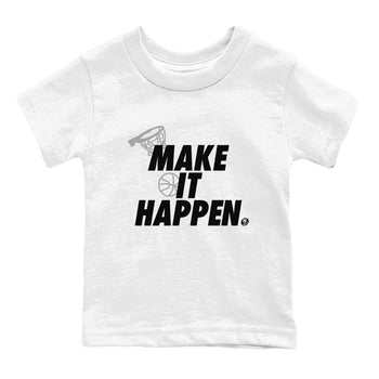 5s White Black shirts to match jordans Make It Happen sneaker match tees Air Jordan 5 Retro White Black match shoes to clothes SNRT Sneaker Tees Youth Baby White 2 tee