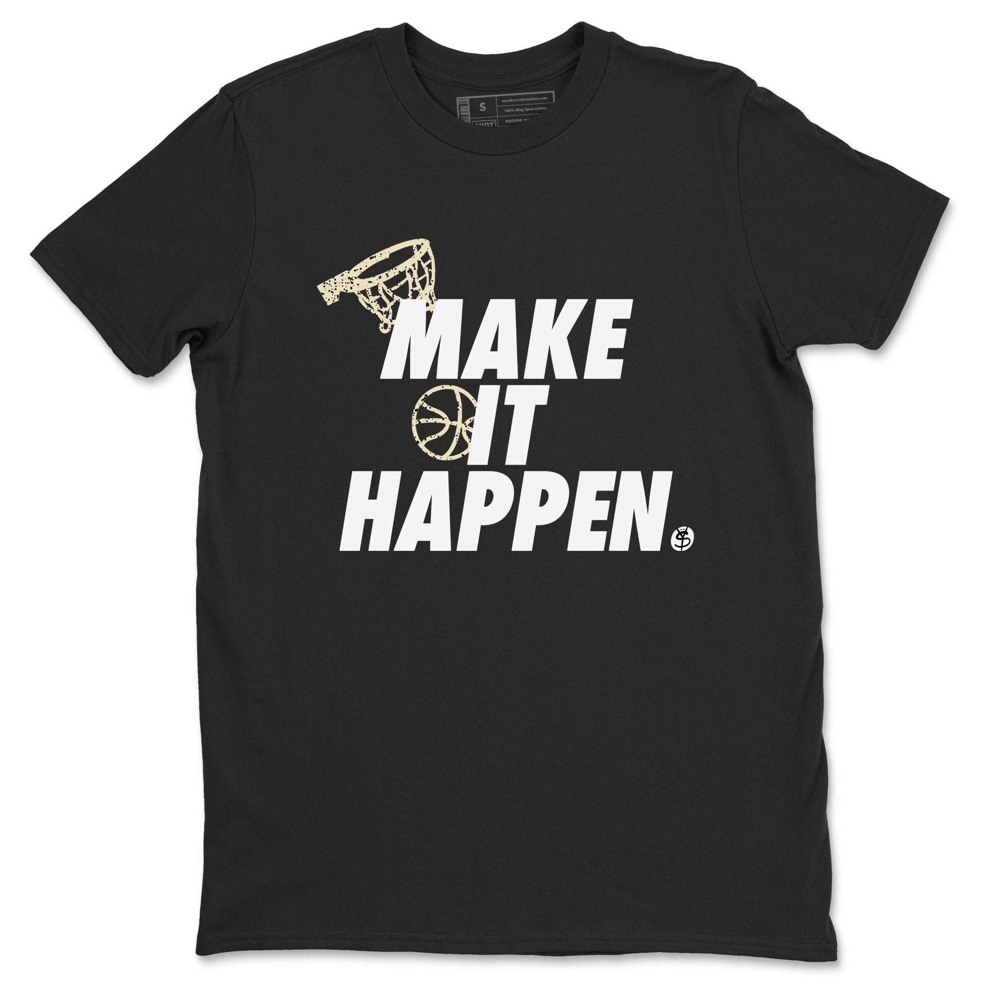 5s White Black shirts to match jordans Make It Happen sneaker match tees Air Jordan 5 Retro White Black match shoes to clothes SNRT Sneaker Tees unisex cotton Black 2 shirts