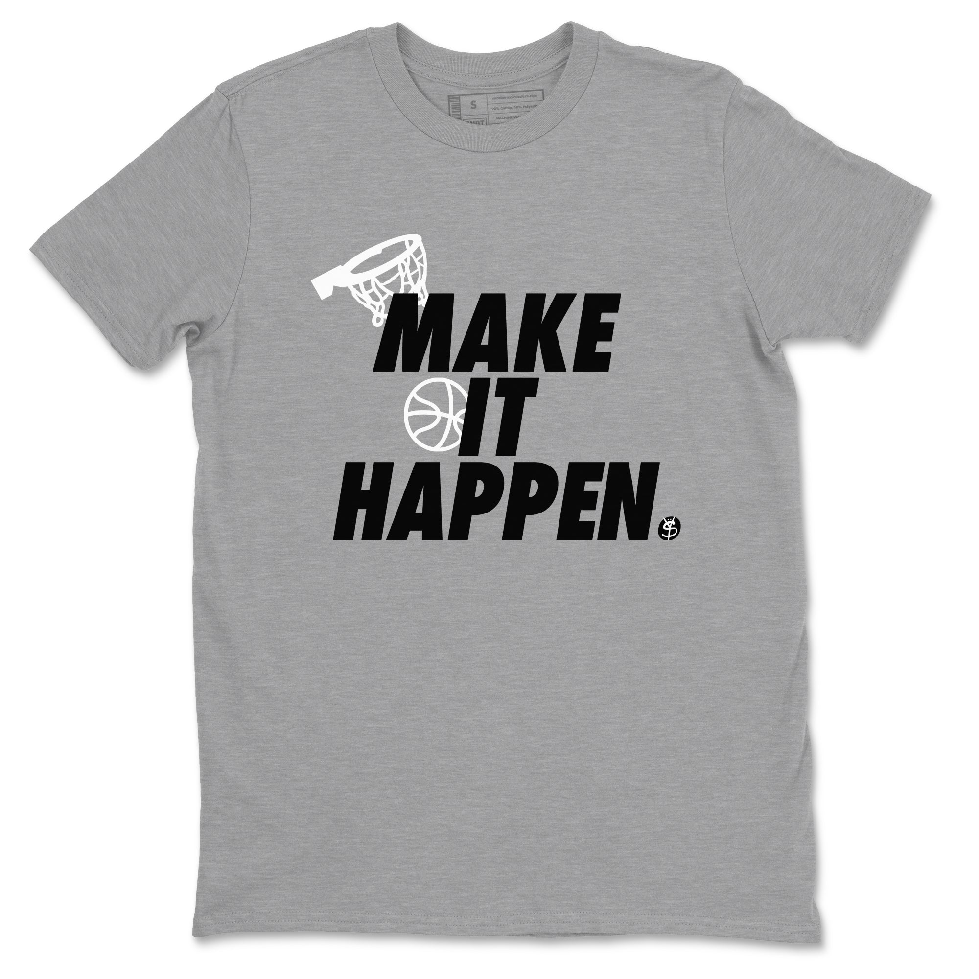 5s White Black shirts to match jordans Make It Happen sneaker match tees Air Jordan 5 Retro White Black match shoes to clothes SNRT Sneaker Tees unisex cotton Heather Grey 2 shirts