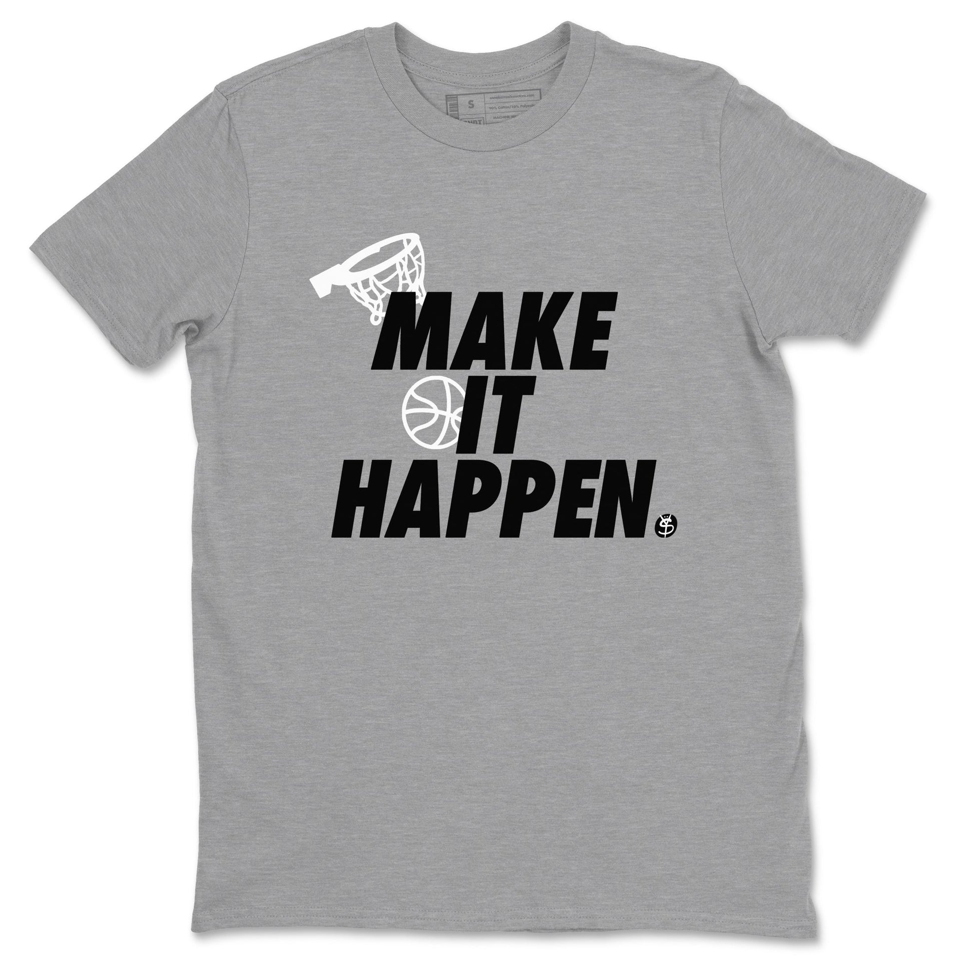 5s White Black shirts to match jordans Make It Happen sneaker match tees Air Jordan 5 Retro White Black match shoes to clothes SNRT Sneaker Tees unisex cotton Heather Grey 2 shirts