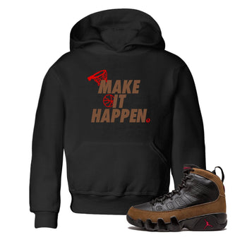 9s Olive shirts to match jordans Make It Happen sneaker match tees Air Jordan 9 Olive match shoes to clothes SNRT Sneaker Tees Youth Baby Black 1 tee