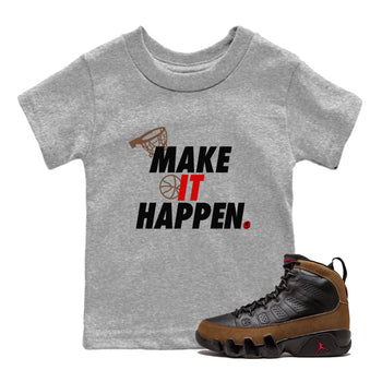 9s Olive shirts to match jordans Make It Happen sneaker match tees Air Jordan 9 Olive match shoes to clothes SNRT Sneaker Tees Youth Baby Heather Grey 1 tee