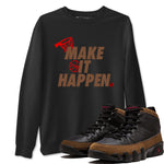 9s Olive shirts to match jordans Make It Happen sneaker match tees Air Jordan 9 Olive match shoes to clothes SNRT Sneaker Tees unisex cotton Black 1 shirts